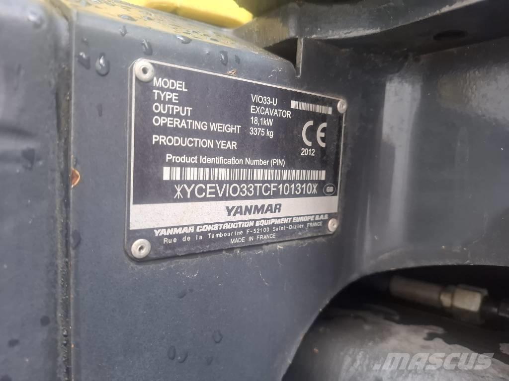 Yanmar Vio 33 U Minigrävare < 7t