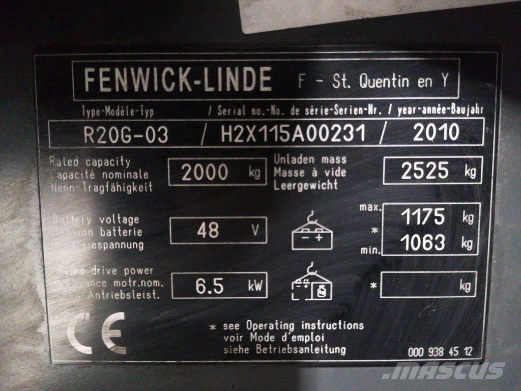 Linde R20G-03 Skjutstativtruck