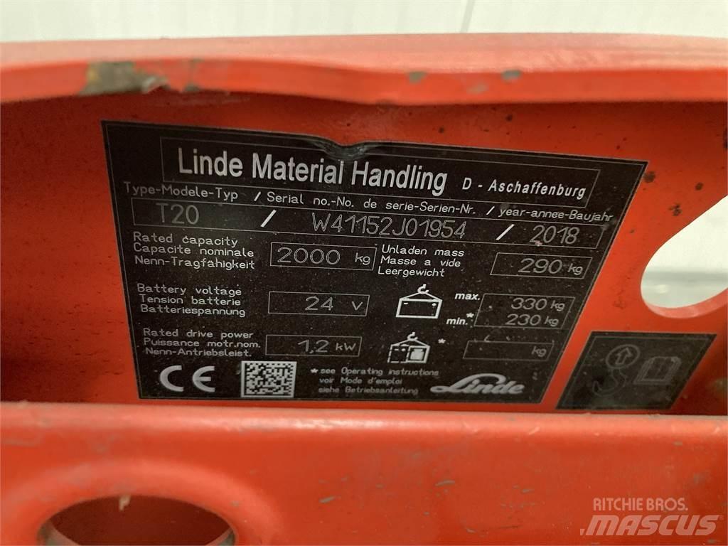 Linde T20 Låglyftare utan plattform