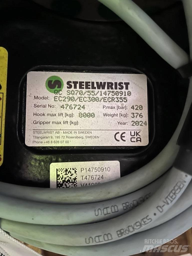 Steelwrist S70 Redskapsfäste/ adaptrar