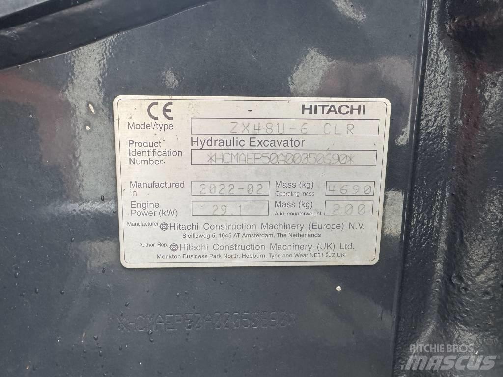 Hitachi ZX 48 U-6 Minigrävare < 7t