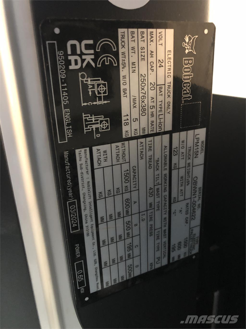 Bobcat LPM15N Staplare-led