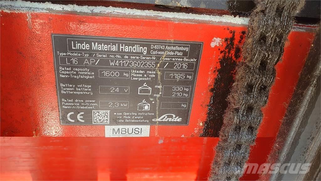 Linde L16AP Staplare-led