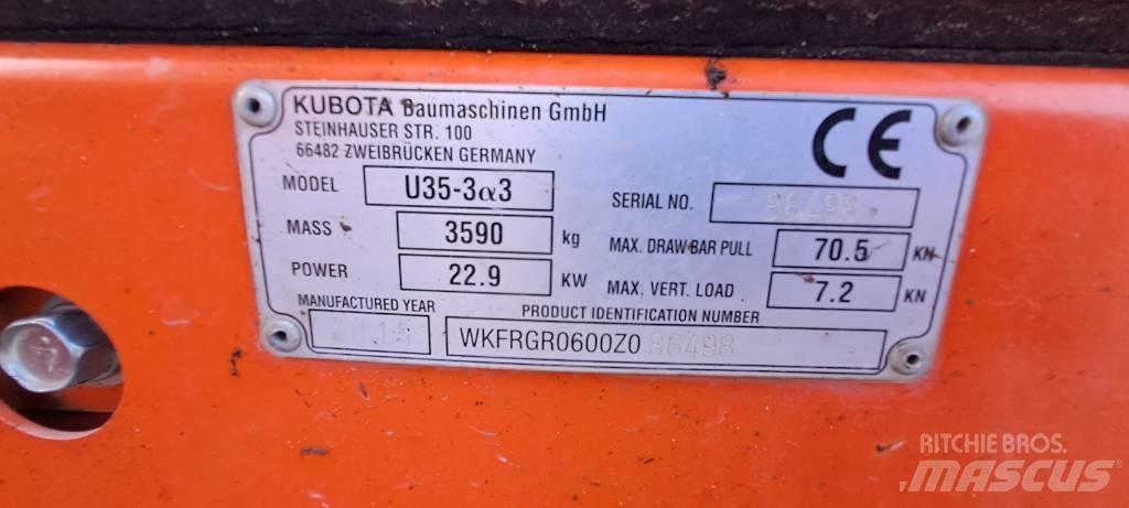 Kubota U35-3A3 Minigrävare < 7t