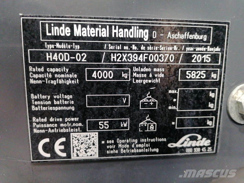 Linde H40D-02 Dieselmotviktstruckar