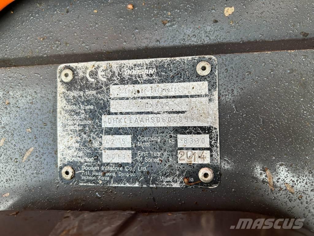 Doosan DX 80 R Midigrävmaskiner 7t - 12t