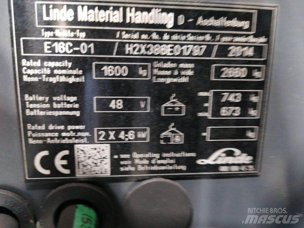 Linde E16C-01 Elmotviktstruckar