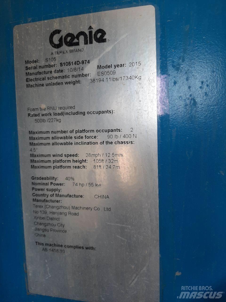 Genie S105 Teleskop bomliftar