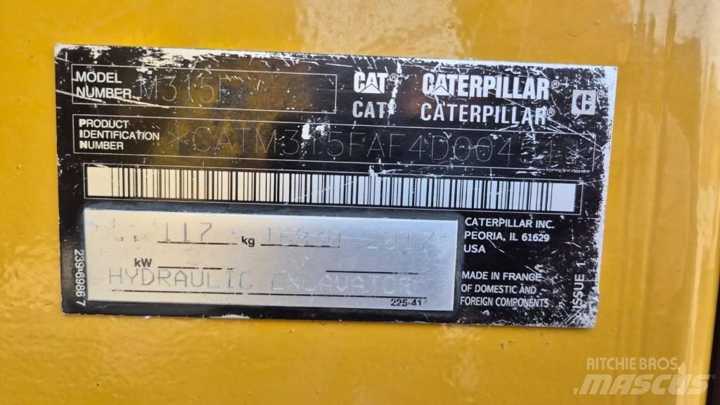 CAT M 315 F Hjulgrävare