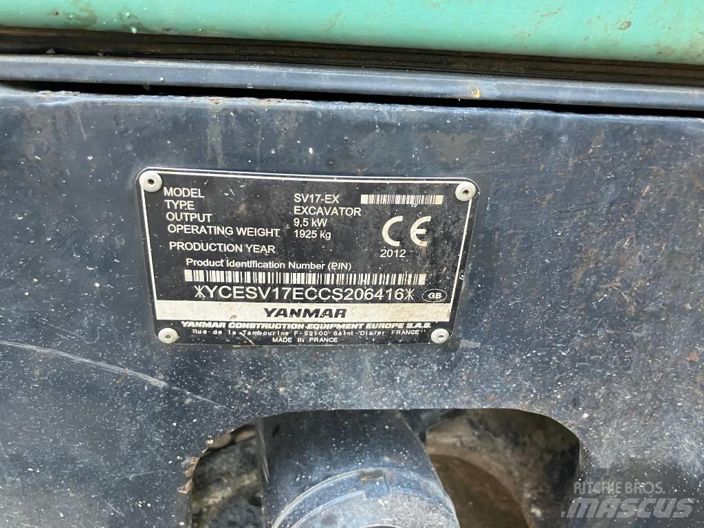 Yanmar SV 17 EX Minigrävare < 7t