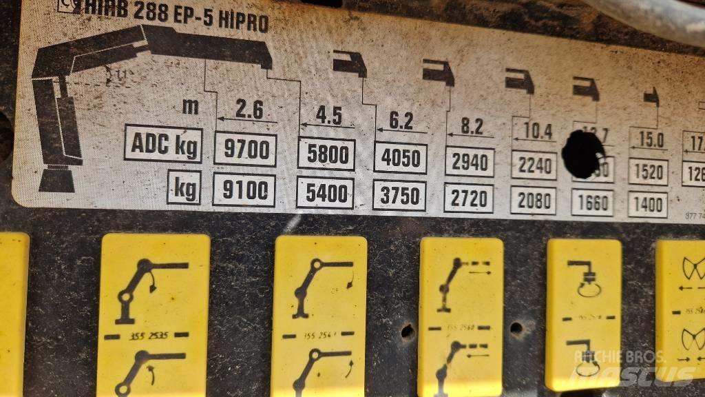 Hiab 288 EP-5 Hipro Styckegodskranar