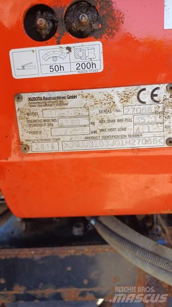 Kubota U10-3 Minigrävare < 7t