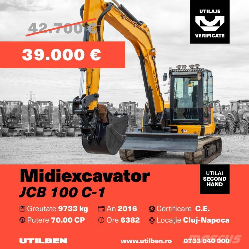 JCB 100 C-1 Midigrävmaskiner 7t - 12t