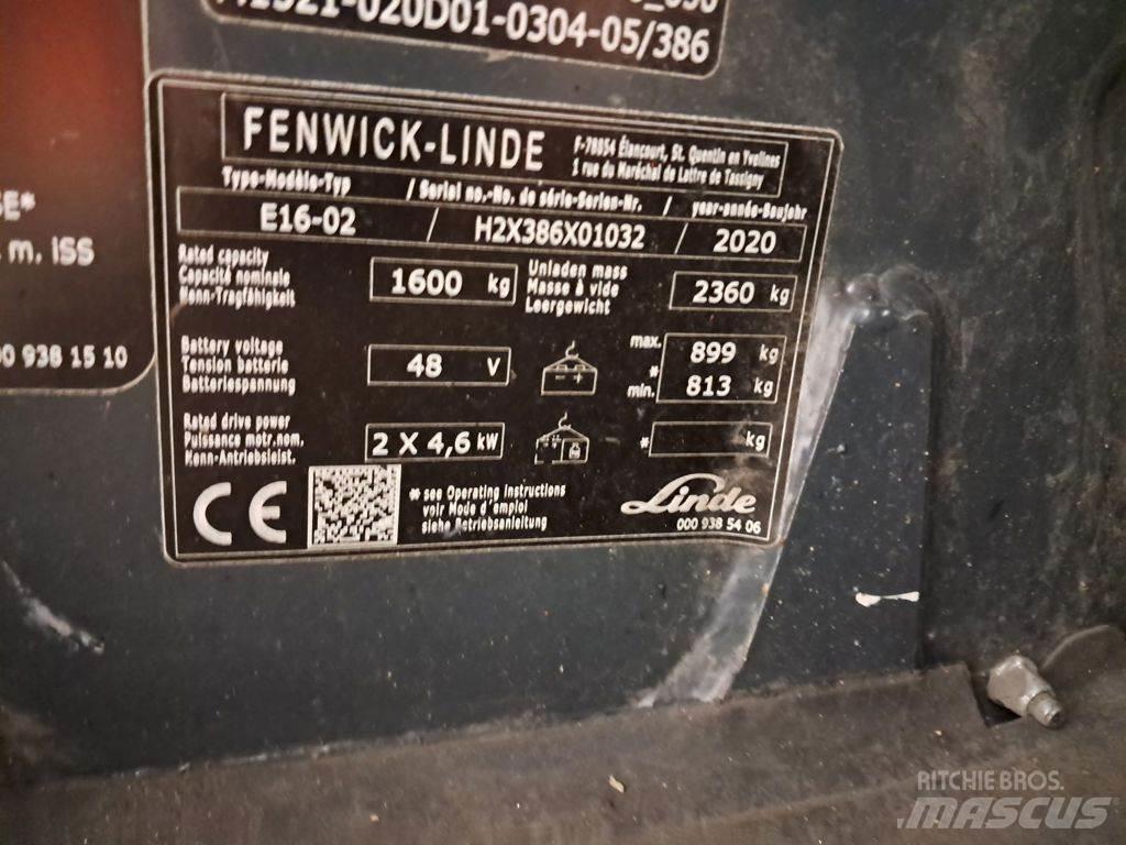 Linde E16-02 Elmotviktstruckar