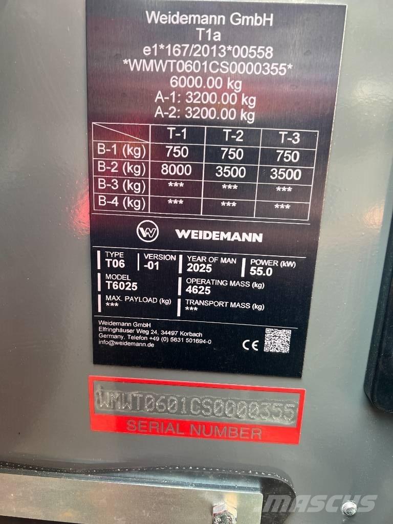 Weidemann T6025 Teleskopiska hjullastare