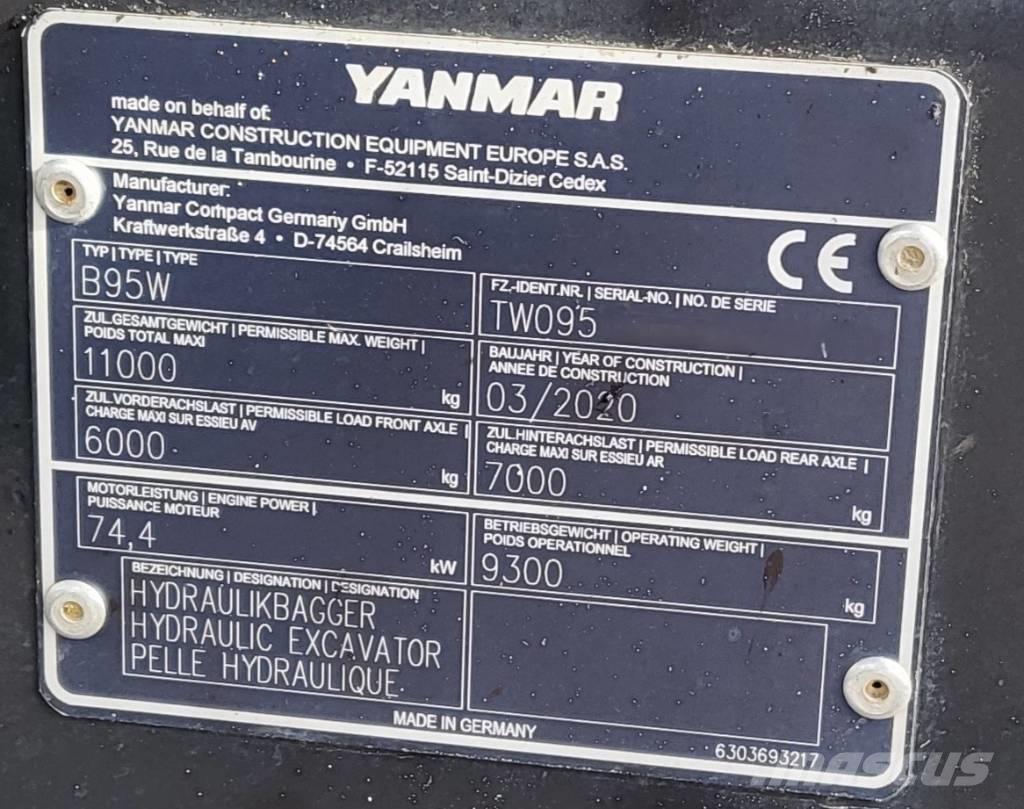Yanmar B 95 W Hjulgrävare