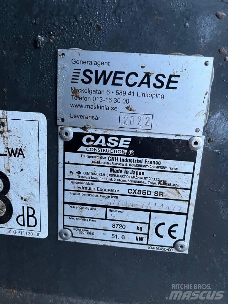 CASE CX 85 D SR Midigrävmaskiner 7t - 12t