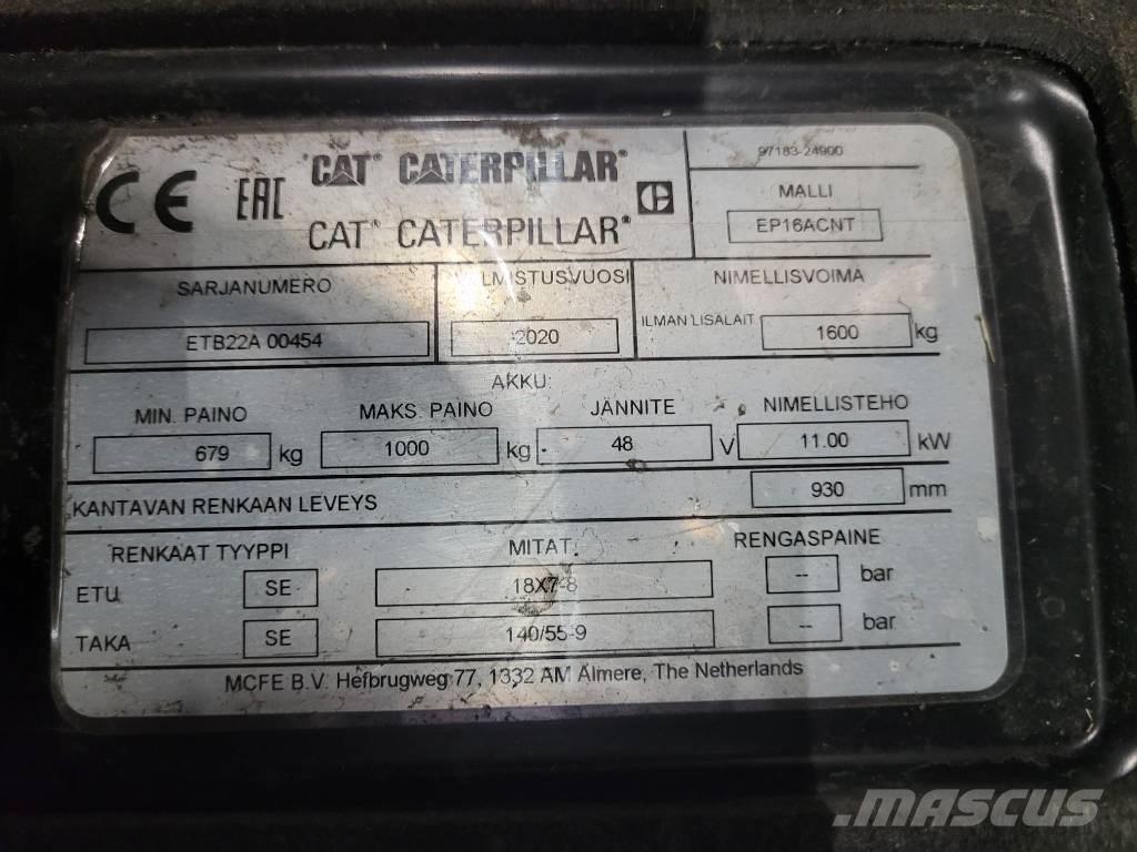 CAT EP16ACNT Elmotviktstruckar