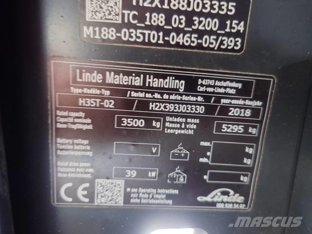 Linde H35T/393-02 Gasolmotviktstruckar