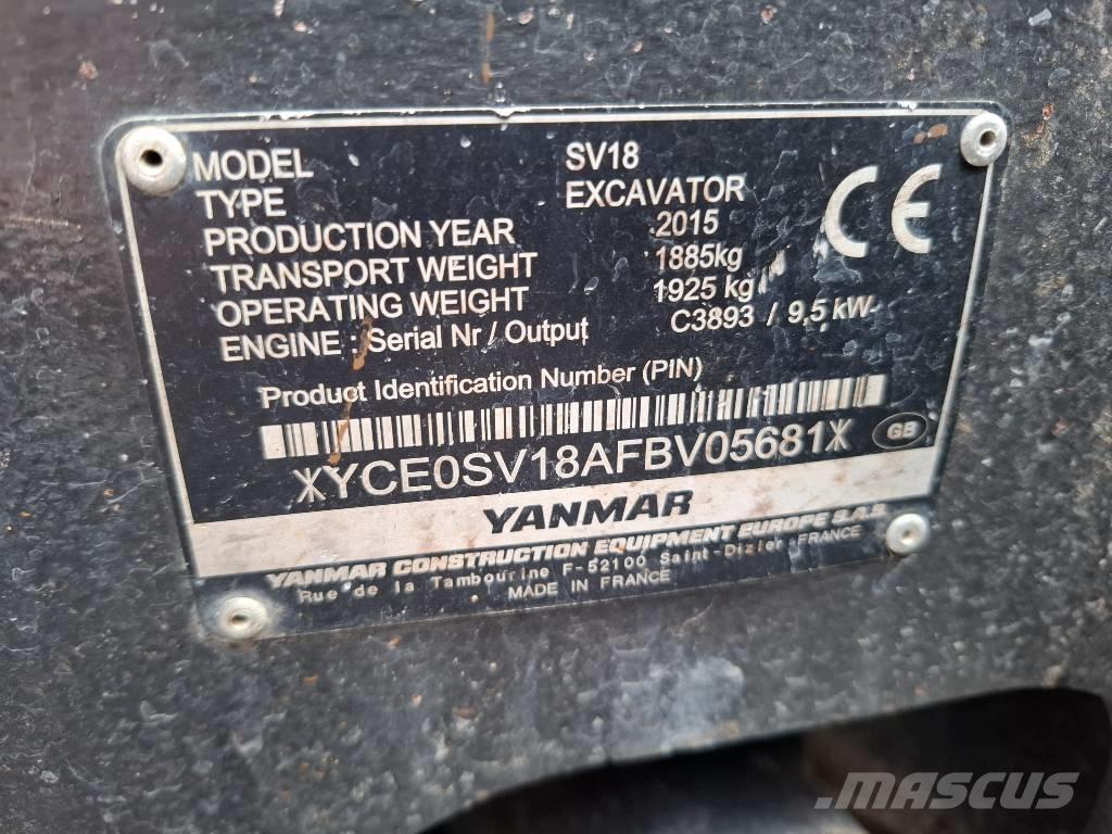 Yanmar SV 18 Minigrävare < 7t
