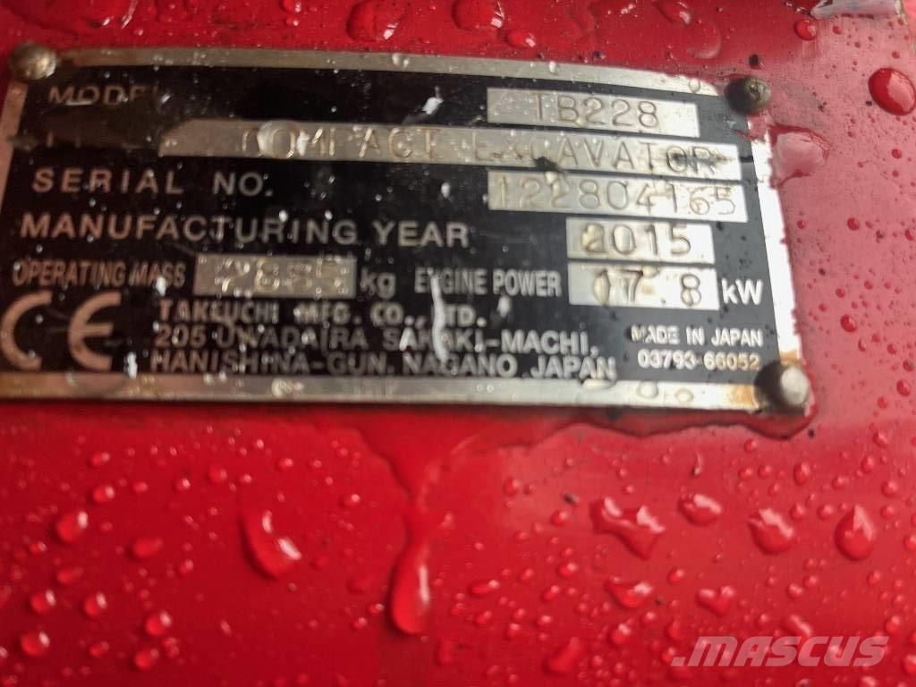 Takeuchi TB 228 Minigrävare < 7t