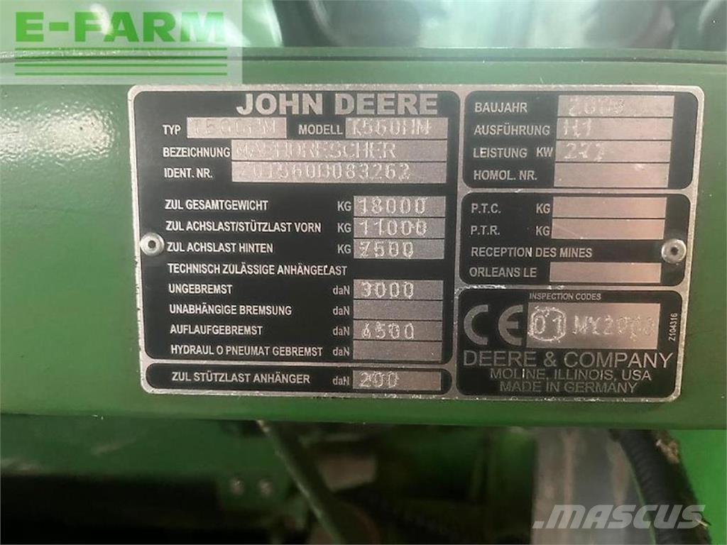 John Deere t560 hm Skördetröskor