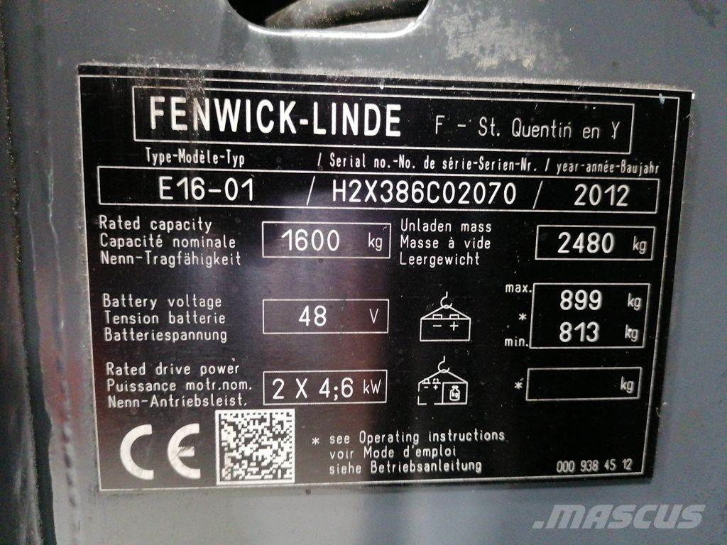 Linde E16-01 Elmotviktstruckar