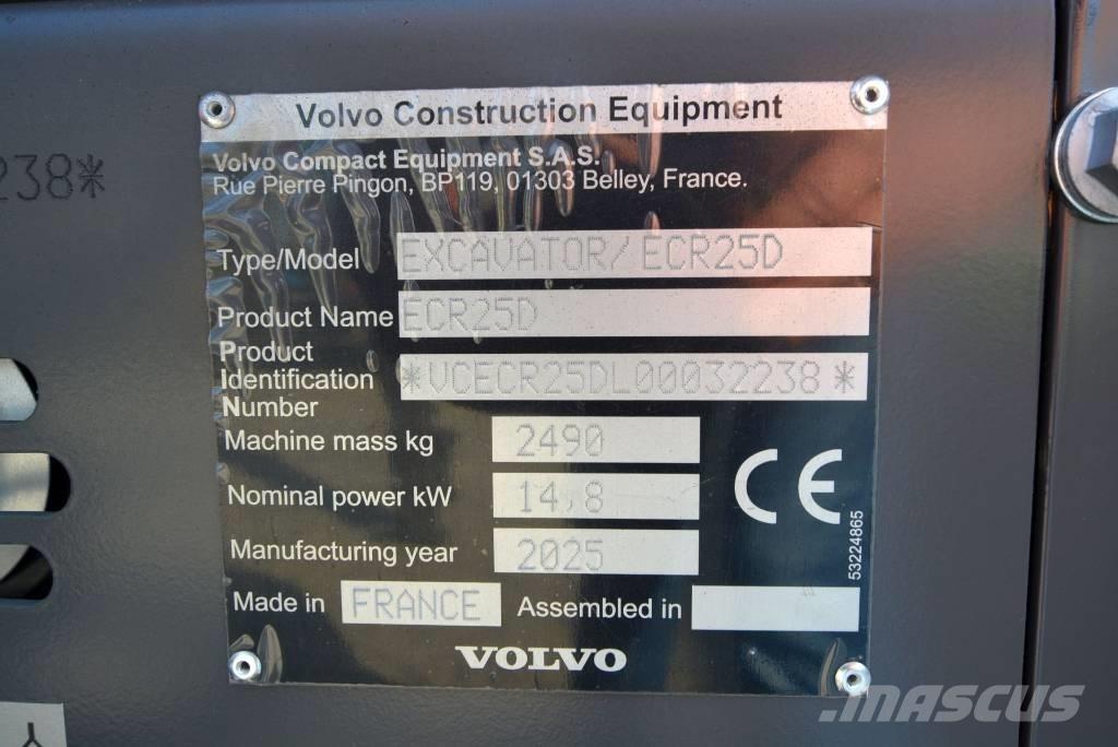 Volvo ECR 25 D Minigrävare < 7t