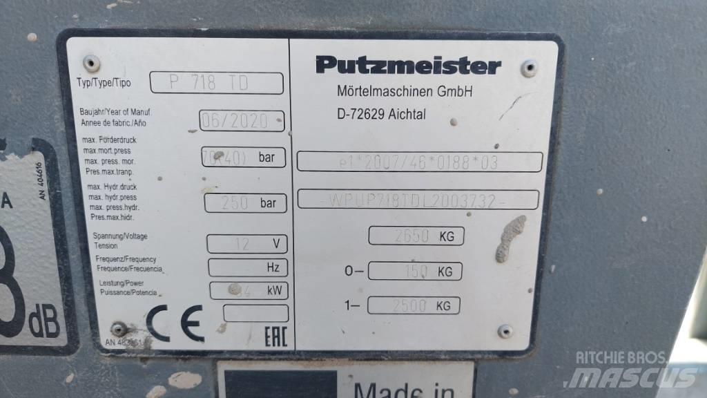 Putzmeister P 718 TD Lastbilar med betongpump