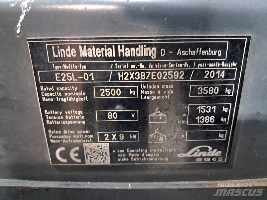 Linde E25L-01 Elmotviktstruckar