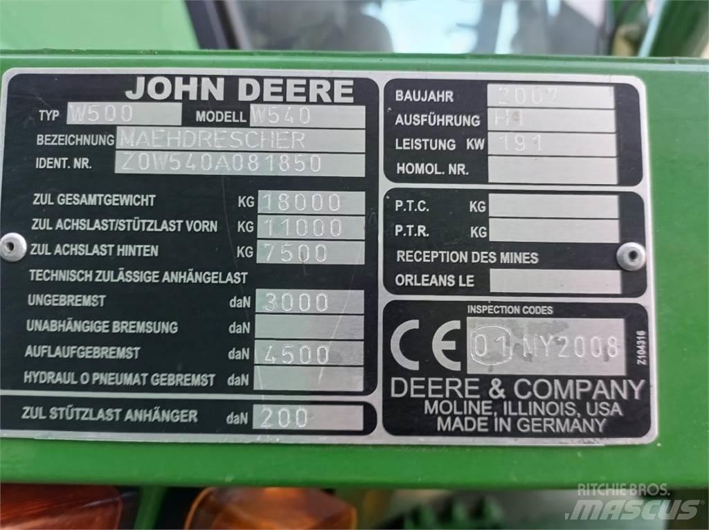 John Deere W540 Skördetröskor