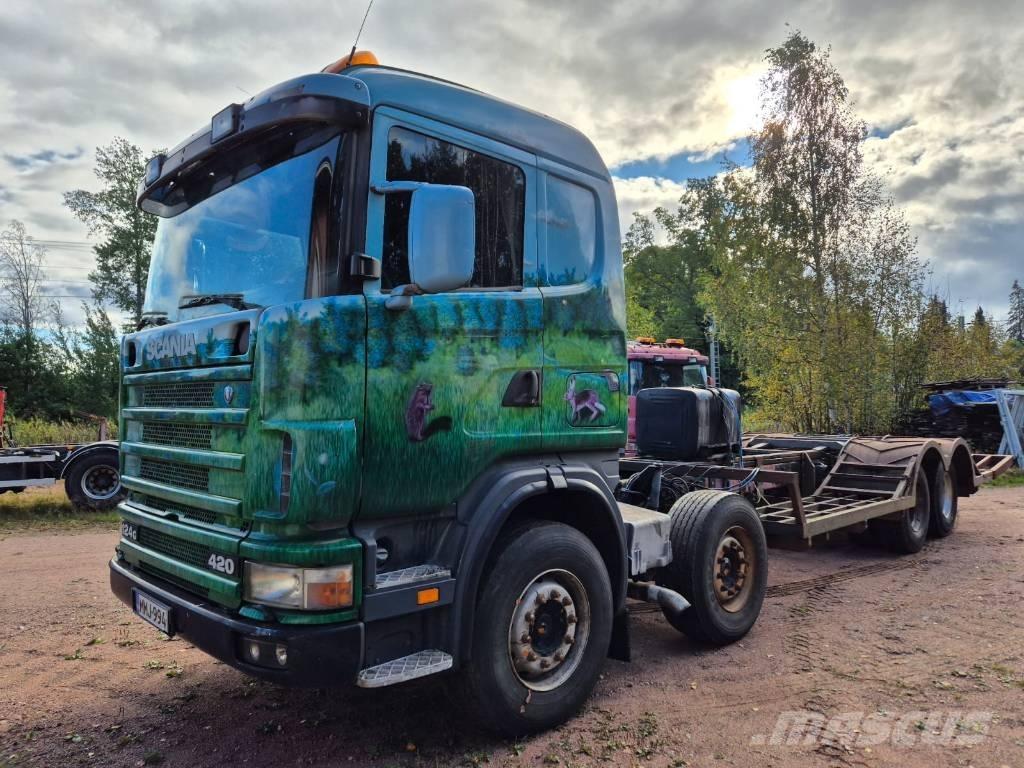 Scania R 124 Transportbilar för Skogsmaskiner