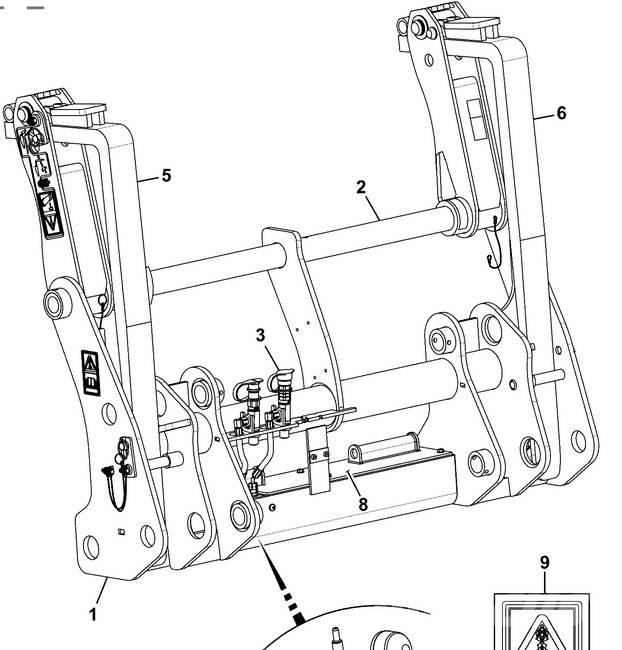 JCB 4 CX Redskapsfäste/ adaptrar