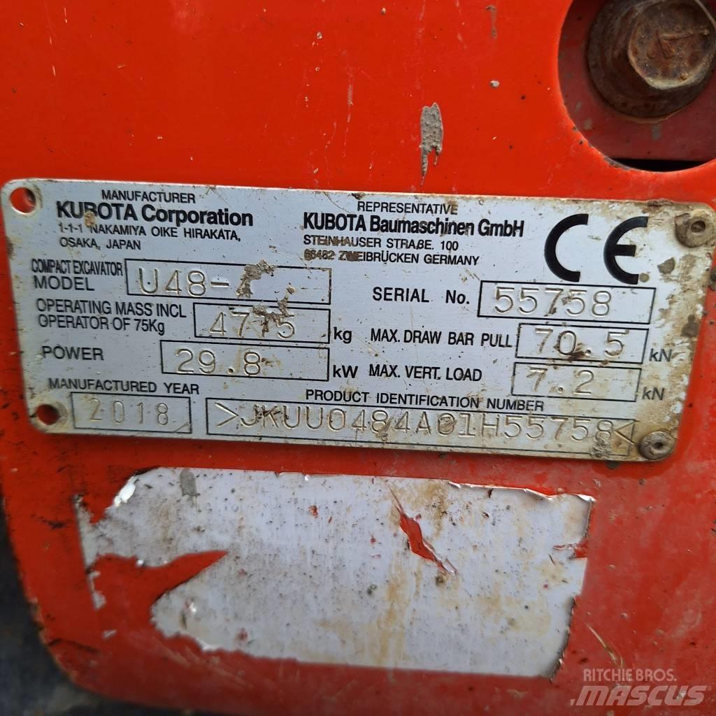 Kubota U 48-4 Minigrävare < 7t