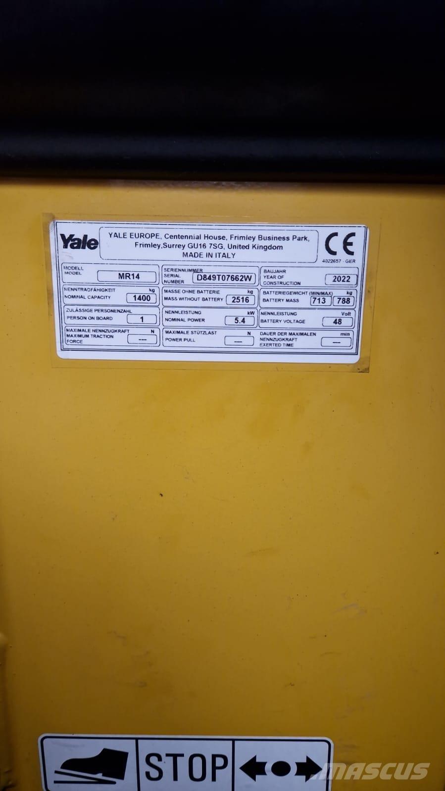 Yale MR14 Skjutstativtruck