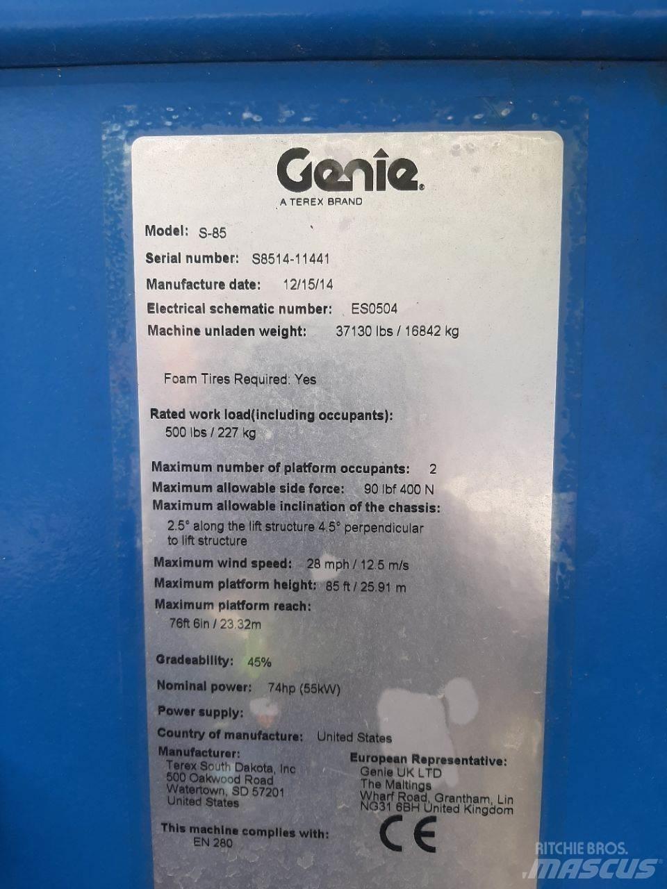 Genie S85 Teleskop bomliftar