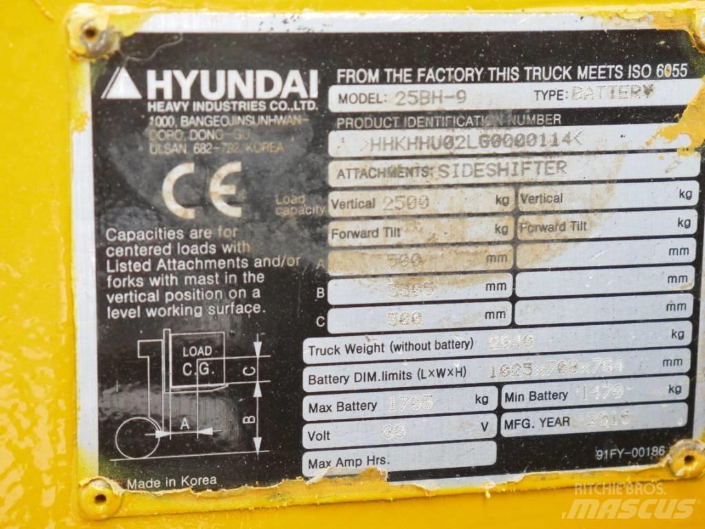 Hyundai 25 BH-9 Elmotviktstruckar