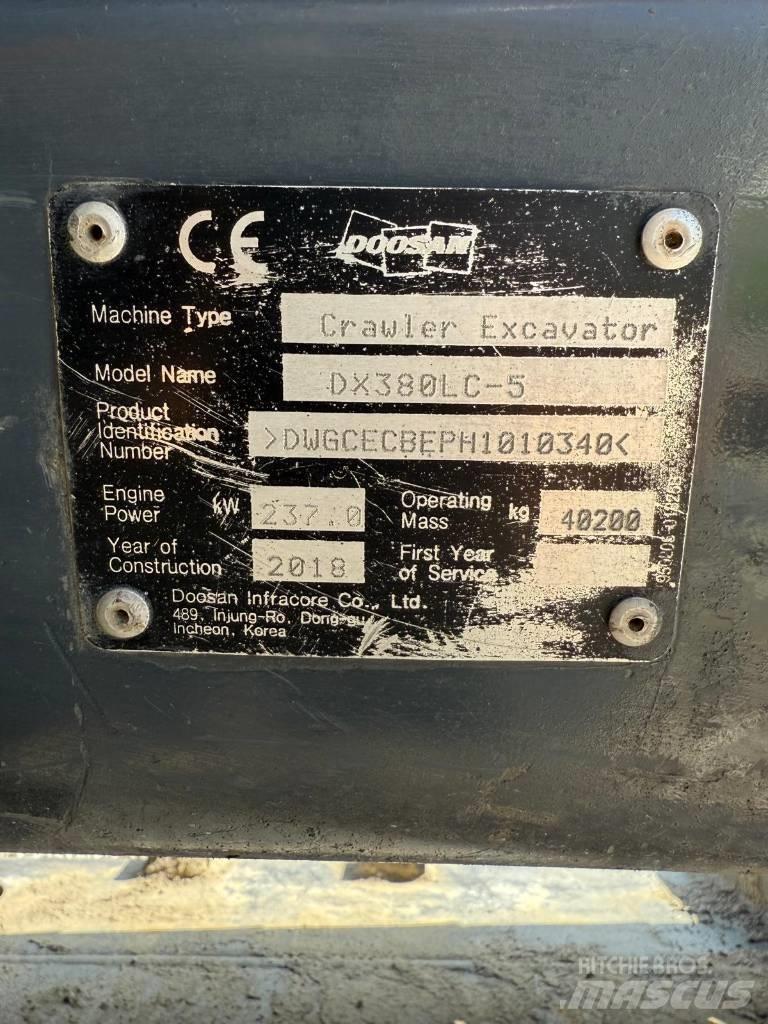 Doosan DX 380 LC-5 Bandgrävare