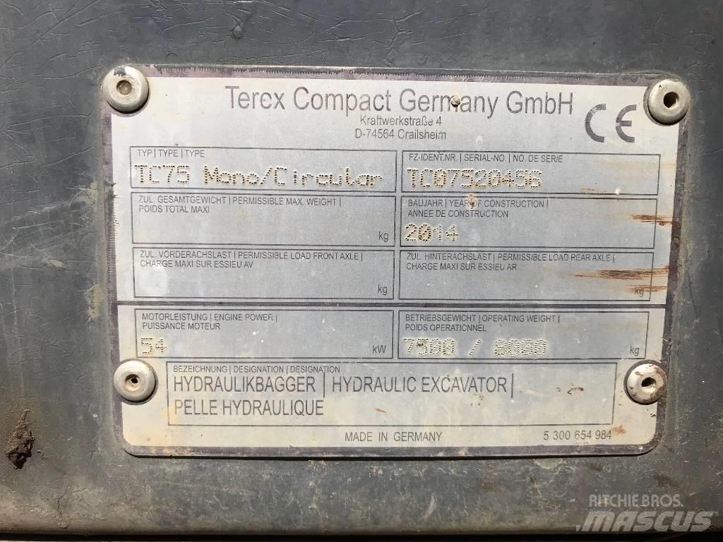 Terex TC 75 Midigrävmaskiner 7t - 12t
