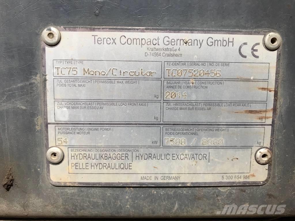 Terex TC 75 (Circular) Midigrävmaskiner 7t - 12t
