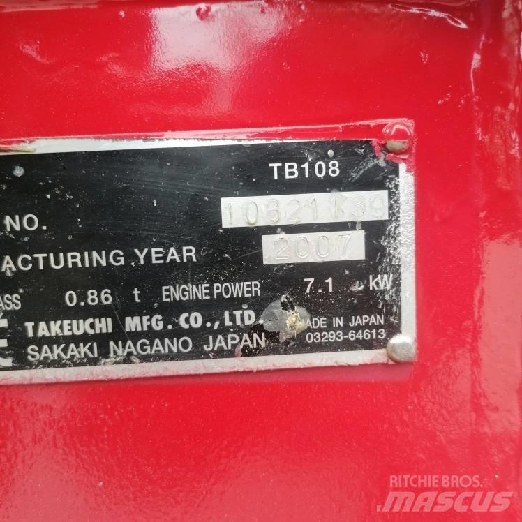 Takeuchi TB108 Minigrävare < 7t