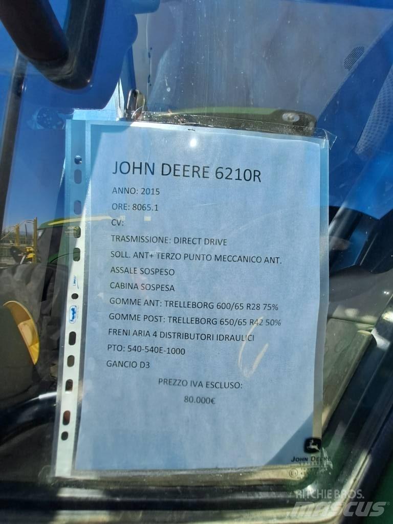 John Deere 6210 R Traktorer
