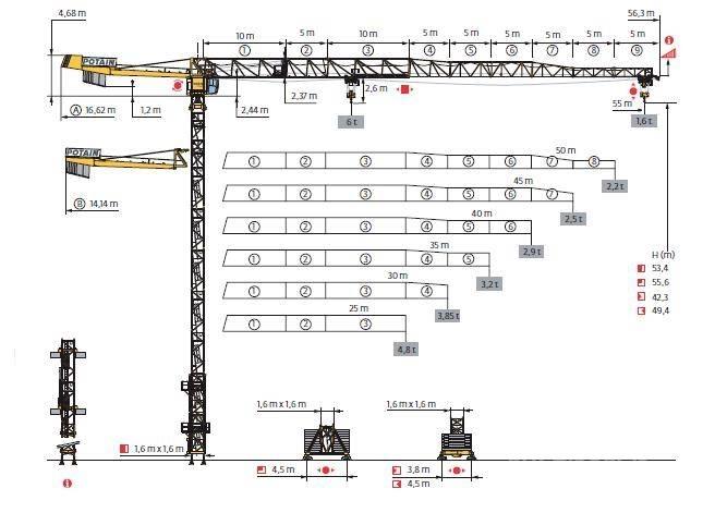 Potain MDT 128 Byggkranar