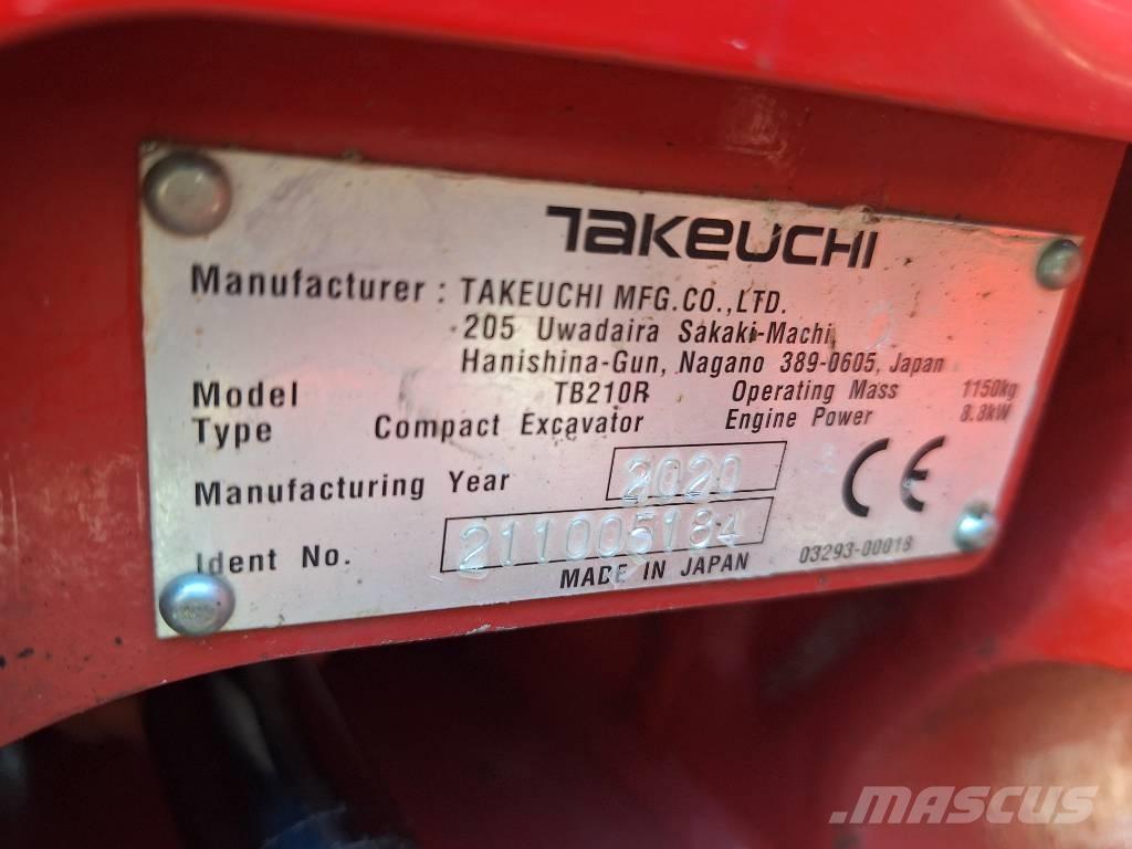 Takeuchi TB 210 R Minigrävare < 7t