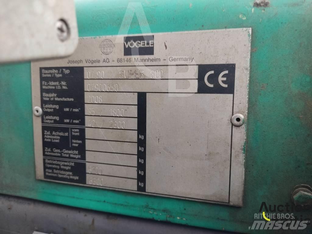 Vögele Super 800 Asfaltsläggningsmaskiner