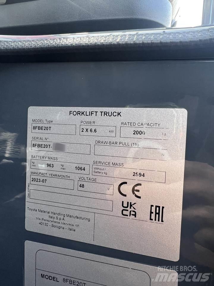 Toyota 8FBE20T Elmotviktstruckar