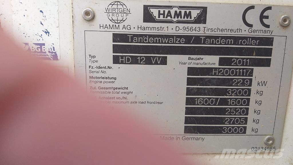 Hamm HD 12 VV Tvåvalsvältar