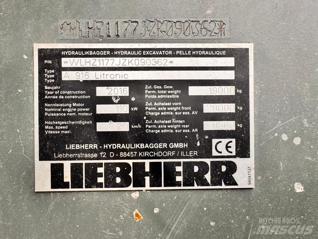 Liebherr A 916 Hjulgrävare