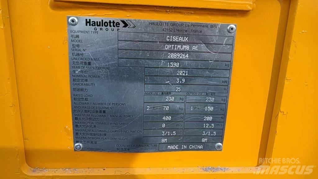 Haulotte OPTIMUM 8 Saxliftar