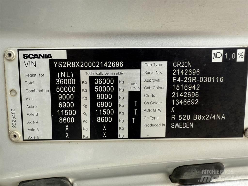 Scania R520 8x2 Lastväxlare/Krokbilar